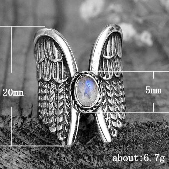 🎀925 Silver Plated New Arrival Angel Wings Rings For Women, MLNN1290 - Picture 5 of 6